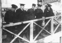Wayne Anthony and other crewmen, Rotterdam, 1919