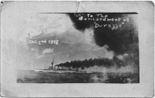 War Ship Firing at Durazzo. Collection of David Imisson.